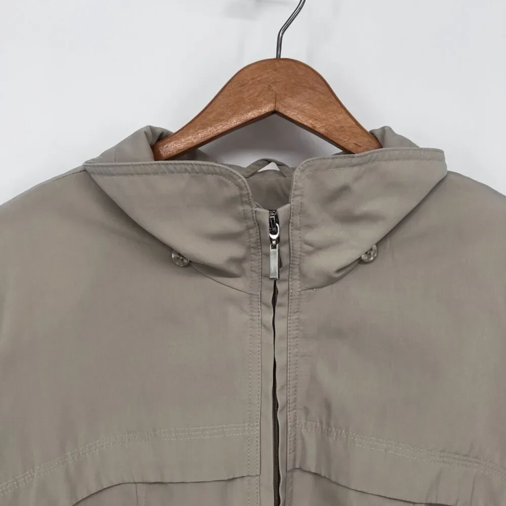 FS Limited Khaki Utility Jacket Zip Drawstring Waist Wind Rain Jacket Sz 1X‎